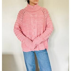 Isla Maude Anthropologie Pink Sweater